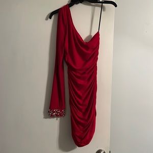 Gorgeous bodycon dress, one sleeve, open sleeve, medium